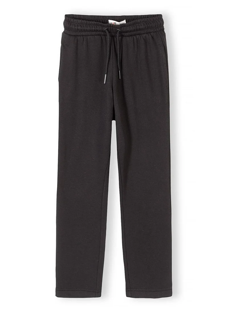 MINOTI Girls wide leg joggers black viscose blend